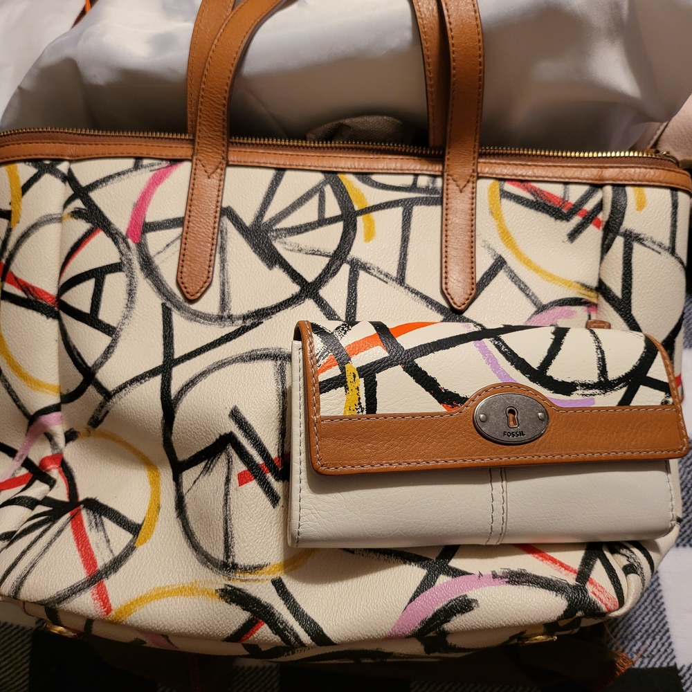 Fossil Multicolor Women's Bag and Wallet Set